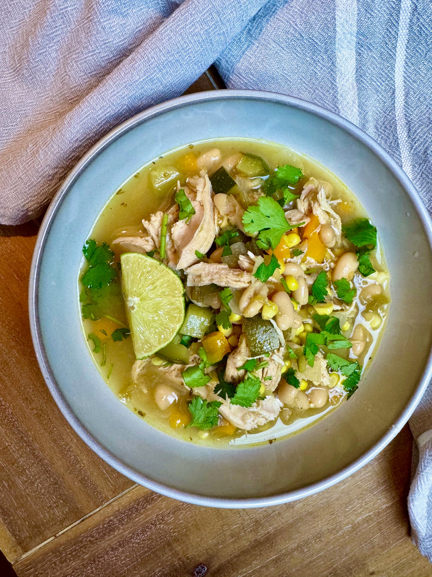 Loaded Veggie Salsa Verde Chicken Chili (GF, DF)