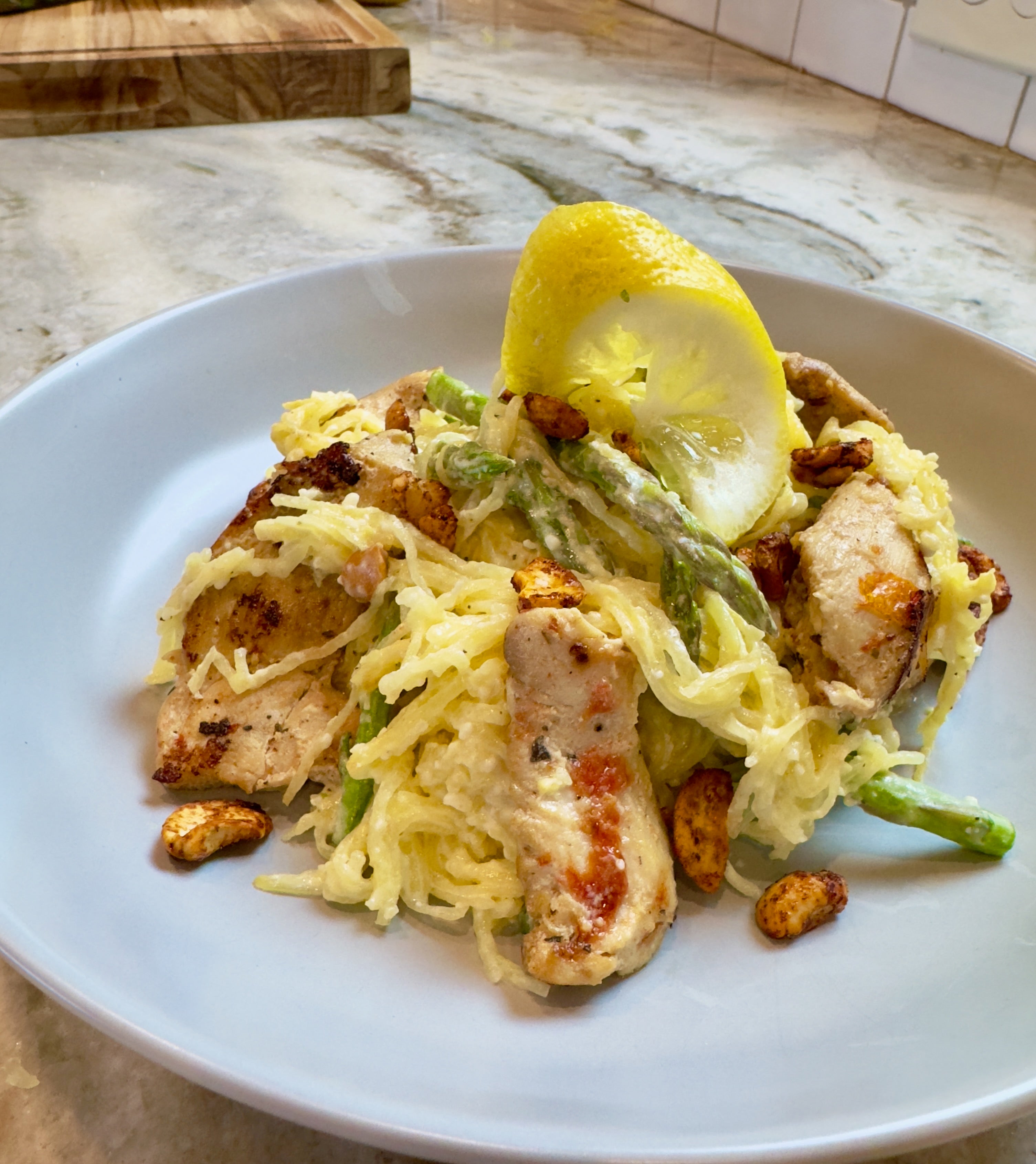 Lemon & Asparagus Spaghetti Squash (GF)